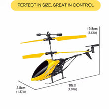 Load image into Gallery viewer, KIDZYMON® RC Helicopter with Hand Gravity Sensor, Flying Remote Control Helicopter Toy, Chargeble, 3D Light &amp; Safety Sensor for Kids Age 4+ Years I Pack of 1 (Yellow)
