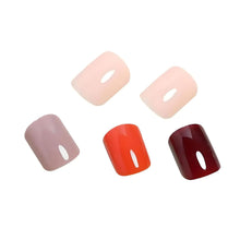 Load image into Gallery viewer, Sober  Multicolor Dark Shade Glossy Press On Nails / False Nails / Ready to Wear Nails / Glue on Nails For Girls and Women - 14 Pcs
