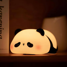 Load image into Gallery viewer, Desidiya® Lying Panda Night Light - Soft Silicone Color-Changing LED Touch Lamp with Timer for Bedroom &amp; Office
