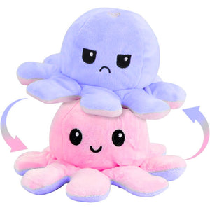 Octopus Plushie Reversible Soft Toys for Kids | Plush Soft Toys for Baby Boys and Girls| Best Gift | Octopus Soft Toy for Kids -Purple Pink