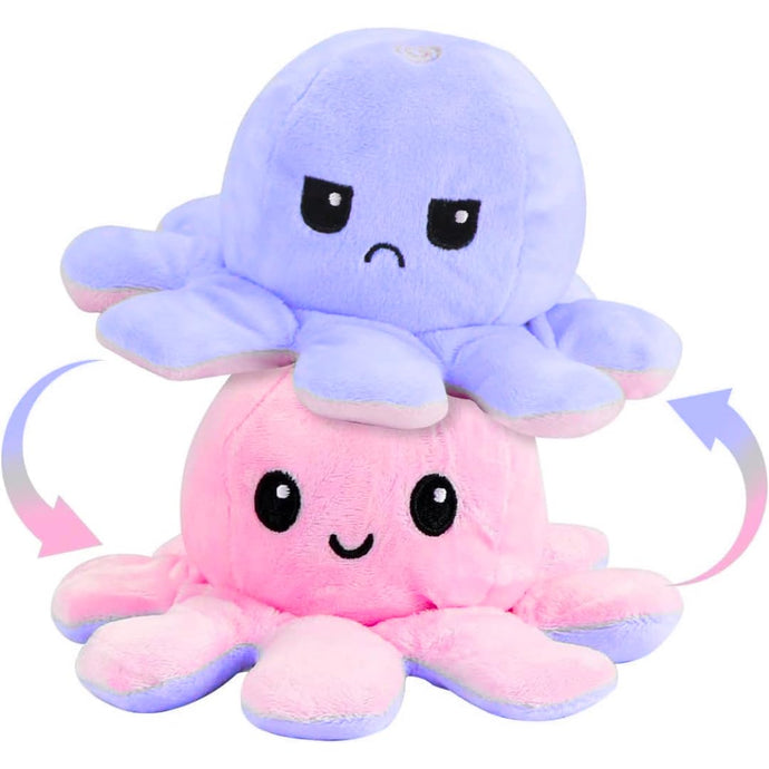 Octopus Plushie Reversible Soft Toys for Kids | Plush Soft Toys for Baby Boys and Girls| Best Gift | Octopus Soft Toy for Kids -Purple Pink