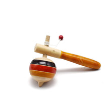Load image into Gallery viewer, BAALVE™ Wooden Spinning Top - Spindle Top Toy with Handle &amp; String – Traditional Design – Enhances Fine Motor Skills &amp; Eco-Friendly, Ideal for 3+ Years Kids, Top Toy Spinning, Bongaram for Kids.
