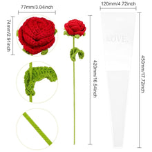 Load image into Gallery viewer, Handmade Crochet Flower Artificial Crochet Flowers for Home Decoration, centretable Bouquet for Wedding, Anniversary, Birthday Shaded Pink Rose (1, Rose Pink Shaded)
