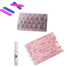 Load image into Gallery viewer, Buddy Jelly Trends Premium Designer 24pcs Stick-on Nails set, with Easy Glue Tab application, Nails are Reusable &amp; Unbreakable (W1199)
