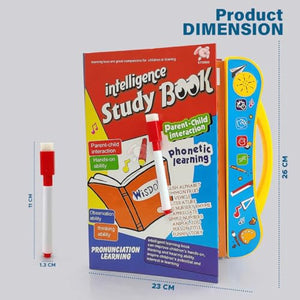 Storio Intelligence Book Sound Book Learning Cards for Children,English Letters & Words Language_Skills Learning Book,Fun Educational Toys. Activities with Numbers, Shapes Learning Book for Toddlers