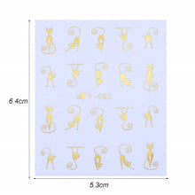 Load image into Gallery viewer, SYGA Gel Abstract Nail Art Water Transfer Decals Metallic Stickers (Gold, Silver) - 30 Sheets

