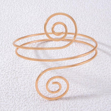 Load image into Gallery viewer, Shining Diva Fashion Gold Plated Stylish Kada Bajuband Bracelet Armlet for Women and Girls (rrsd16097b) (Gold)
