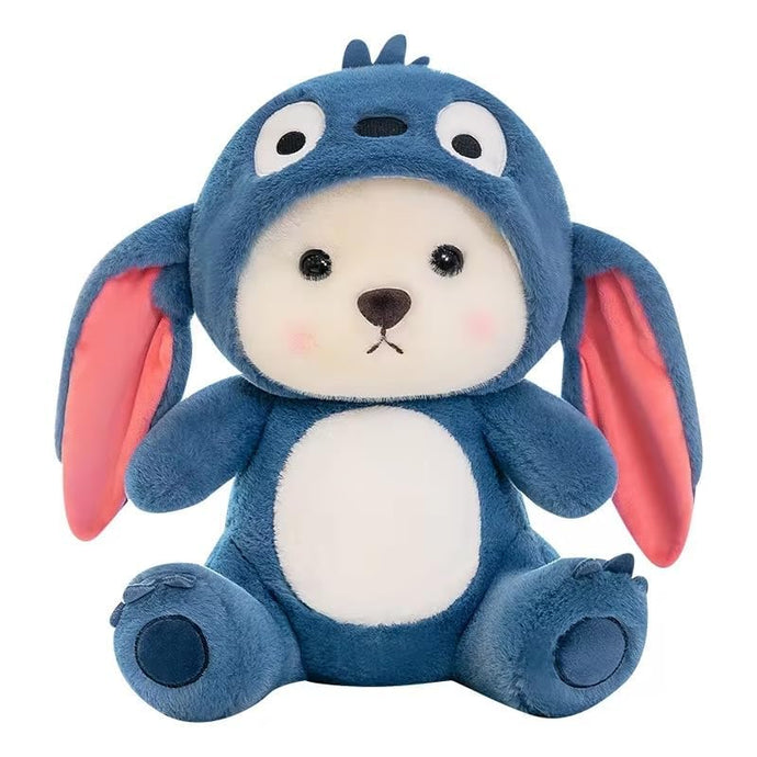 Baby Plushies, Blue Lovable Huggable Soft Toy, Big Size Hooded Plush Teddy Bear, Elegant Soft Plush Toy for Babies, Great Birthday Gift for Girls - 30 cm