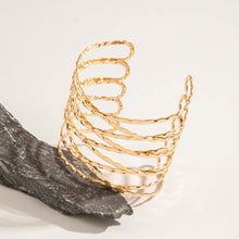 Load image into Gallery viewer, Shining Diva Fashion Gold Plated Stylish Kada Bangle Cuff Bracelet for Women (16141b) (Gold)
