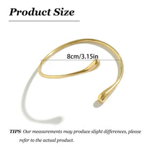 Load image into Gallery viewer, Arm Cuff for Women Upper Arm Jewelry Gold Band Bangle Bracelet Summer Beach Essentials, A:Waterdrop Gold, Adjustable
