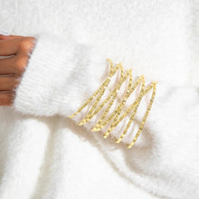 Load image into Gallery viewer, Shining Diva Fashion Gold Plated Stylish Kada Bangle Cuff Bracelet for Women (16141b) (Gold)
