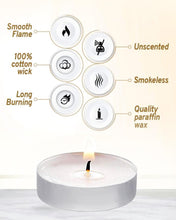 Load image into Gallery viewer, Homesake Wax Tealight Candle Holder for Home Decoration, Room, Bedroom, Birthday Decoration Kit | Tea Lights Candle Home Decor Items - Set of 100
