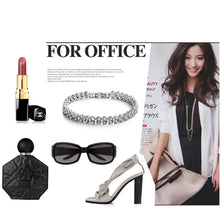 Load image into Gallery viewer, Shining Diva Fashion Platinum Plated Crystal Bangle Bracelet for Women and Girls (14677b)
