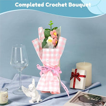Load image into Gallery viewer, Handmade Crochet Artificial Flowers with Light | Aesthetic Room Decor, Living &amp; Bedroom Decor | Artificial Flower Wall Decor | Great for Gifting - Pink-2-15x2x40 CM, Plastic
