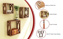 Load image into Gallery viewer, Home Sparkle MDF Wooden Wall Shelves (Brown)
