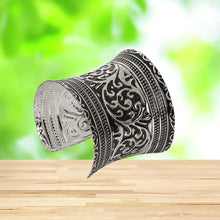 Load image into Gallery viewer, YouBella Jewellery Silver Plated Oxidised Cuff Bracelet Bangle for Women and Girls (Style 1)

