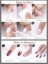 Load image into Gallery viewer, Coslifestore-PRESS ON NAILS- PACK OF 24 Gel nails WITH FULL APPLICATION KIT- REUSABLE FALSE NAILS- BUFFER, NAIL GLUE , 24 JELLY TABS
