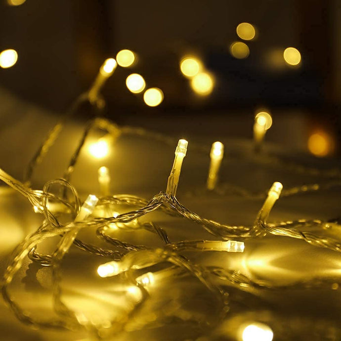 DesiDiya® 35 Feet Long LED Power Pixel Serial String Light, 360 Degree Light in Bulb | Copper Led Pixel String Light for Home Decoration,Diwali,Christmas(Warm White) Pack of 1