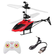 Load image into Gallery viewer, Helicopter with Radio Remote Control and Hand Sensor Charging Helicopter 2 in 1 Toys with 3D Light Toys for Boys Kids (Indoor &amp; Outdoor Flying)(Multicolour)

