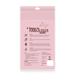 Nail Knack Nude Marble Press On Nails | 20 Pcs Acrylic Stick On Nails with Glue Tabs- Reusable, Easy to use & long Lasting