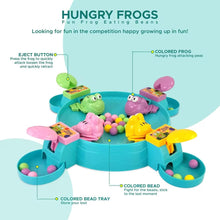 Load image into Gallery viewer, Wembley Hungry Frog Indoor Game for Kids|Family Board Game|Frog Toys for Kids Activity|4 Player Fun Interactive Frog Eat Beans Game|Proudly Made in India,Multicolor
