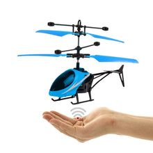 Load image into Gallery viewer, Helicopter with Radio Remote Control and Hand Sensor Charging Helicopter 2 in 1 Toys with 3D Light Toys for Boys Kids (Indoor &amp; Outdoor Flying)(Multicolour)
