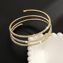 Load image into Gallery viewer, Suyi Rhinestone Arm Cuff for Women Crystal Cuff Bracelet for Bride Wedding, alloy
