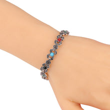 Load image into Gallery viewer, Shining Diva Fashion Oxidized Silver Silver Plated Crystal Stylish Bracelet for Women (8657b)
