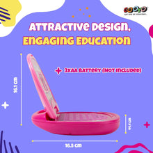 Load image into Gallery viewer, Gooyo 2011A Battery Operated Educational Learning Laptop Toy with LED Display and Music Effect | Babies/Girls/Boys/Toddlers | Pink Color, Power Source: 3xAA Battery (Not Included)
