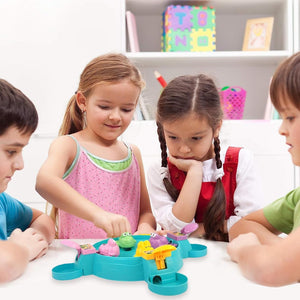 Wembley Hungry Frog Indoor Game for Kids|Family Board Game|Frog Toys for Kids Activity|4 Player Fun Interactive Frog Eat Beans Game|Proudly Made in India,Multicolor
