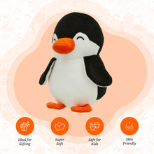 Load image into Gallery viewer, Amazon Brand - Jam &amp; Honey Soft Penguin Plush Toy for Kids | Soft Toy for Boys and Girls | Super-Soft and Safe| Ideal for Gifting | Height 17 cm | Black and White

