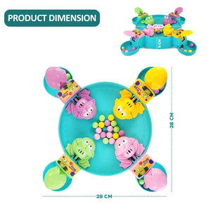 Wembley Hungry Frog Indoor Game for Kids|Family Board Game|Frog Toys for Kids Activity|4 Player Fun Interactive Frog Eat Beans Game|Proudly Made in India,Multicolor