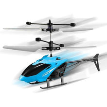 Load image into Gallery viewer, RIYA TOYS STUDIO Mini Remote Control Helicopter with Gravity Sensor(Battery not Included), LED Lights &amp; USB Chargeable Cable | Indoor Palm Sensing RC Helicopter For Kids (Pack of 1), Multicolour
