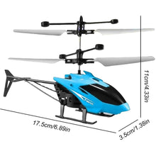 Load image into Gallery viewer, RIYA TOYS STUDIO Mini Remote Control Helicopter with Gravity Sensor(Battery not Included), LED Lights &amp; USB Chargeable Cable | Indoor Palm Sensing RC Helicopter For Kids (Pack of 1), Multicolour
