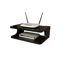 Load image into Gallery viewer, Dime Store Set top Box Stand | WiFi Router Holder Wooden Wall Shelves | Setup Box Stand for Home | Wall Mount Stylish WiFi Router Holder TV Cabinet Living Room Furniture
