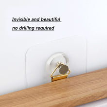 Load image into Gallery viewer, Zulaxy Photo Frame Hooks for Wall Without Drilling, 10 Pack Self Adhesive Hooks for Wall Heavy Duty Strong Nail Free for Hanging Photo Frame (Hanging Hook, Transparent) Stainless Steel
