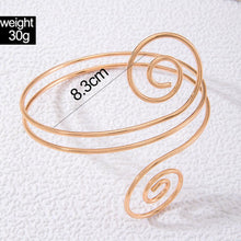 Load image into Gallery viewer, Shining Diva Fashion Gold Plated Stylish Kada Bajuband Bracelet Armlet for Women and Girls (rrsd16097b) (Gold)
