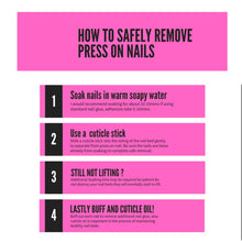 Load image into Gallery viewer, Coslifestore-PRESS ON NAILS- PACK OF 24 Gel nails WITH FULL APPLICATION KIT- REUSABLE FALSE NAILS- BUFFER, NAIL GLUE , 24 JELLY TABS
