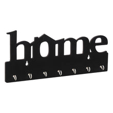 Load image into Gallery viewer, Webelkart Premium Home Keys Wooden Key Holder (29 cm x 13.5 cm x 0.4 cm, Wood) 7 Hook - Decorative Items for Home Decor (Black)
