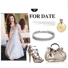 Load image into Gallery viewer, Shining Diva Fashion Platinum Plated Crystal Bangle Bracelet for Women and Girls (14677b)
