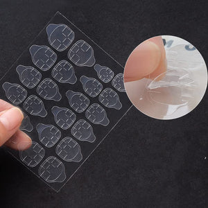 Buddy Jelly Trends 24pcs Stick-on Nails set, with Easy Glue Tab application, Nails are Reusable & Unbreakable (W501)