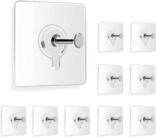 Load image into Gallery viewer, Zulaxy Photo Frame Hooks for Wall Without Drilling, 10 Pack Self Adhesive Hooks for Wall Heavy Duty Strong Nail Free for Hanging Photo Frame (Hanging Hook, Transparent) Stainless Steel
