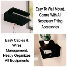 Load image into Gallery viewer, Dime Store Set top Box Stand | WiFi Router Holder Wooden Wall Shelves | Setup Box Stand for Home | Wall Mount Stylish WiFi Router Holder TV Cabinet Living Room Furniture
