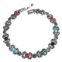 Load image into Gallery viewer, Shining Diva Fashion Oxidized Silver Silver Plated Crystal Stylish Bracelet for Women (8657b)
