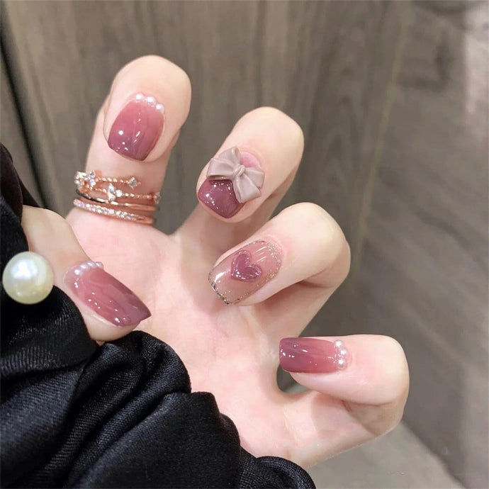 Fashionharbour 24 Reusable Artificial Fake Nail Set| Lightweight & Long Lasting| Easy To Use| Quick Fix For Festivals & Special Occasions (0lf014)