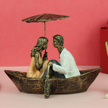 Load image into Gallery viewer, TIED RIBBONS Valentine Gift for Girlfriend Boyfriend Husband Wife Girls Boys Birthday Wedding Anniversary Romantic Boat Couple Showpiece for Home Decor Living Room Table,23 Cm,5 Cm,Gold

