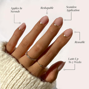 Coslifestore-PRESS ON NAILS- PACK OF 24 Gel nails WITH FULL APPLICATION KIT- REUSABLE FALSE NAILS- BUFFER, NAIL GLUE , 24 JELLY TABS