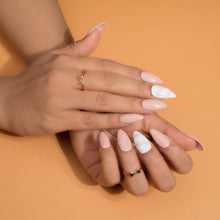 Load image into Gallery viewer, Nail Knack Nude Marble Press On Nails | 20 Pcs Acrylic Stick On Nails with Glue Tabs- Reusable, Easy to use &amp; long Lasting
