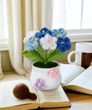 Load image into Gallery viewer, Crochet Flower, Crochet Flower Handcrafted Artificial Flower Pot Plant Emotional Support Decorative Bouquet for Table Home Office Car Dashboard Festive Crochet Gifts Crochet Bouquet Crochet Toy
