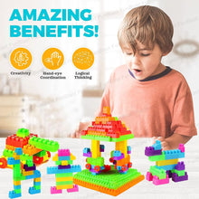 Load image into Gallery viewer, FunBlast DIY Plastic Building Blocks for Kids Building Blocks Toy for Kids Puzzle Games for Kid, Toys for Children Educational &amp; Learning Toy for Kid, Girls &amp; Boys - (250+ Blocks with 38 Wheels)
